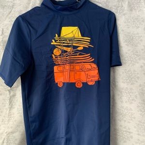 Lands End boys 14/16 rash guard shirt. New